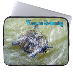 Hallo Zwemschildpad zegt Laptop Sleeve