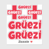 Hallo Zwitserse Gruezi Die-Cut Stickers (Vel)