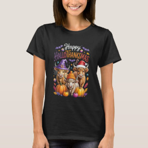 HalloBedanktMas Halloween Thanksgiving Kerstmis Ho T-shirt