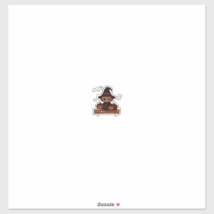 Hallobubu Halloween Mooie & Enge Heks Kat T-Shirt Sticker