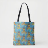 HALLOEEN FUNNY PUMPKIN POODLE SHOULDER CANVAS TAS (Voorkant)