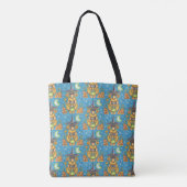 HALLOEEN FUNNY PUMPKIN POODLE SHOULDER CANVAS TAS (Achterkant)
