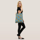 HALLOEEN FUNNY PUMPKIN POODLE SHOULDER CANVAS TAS (Op model)