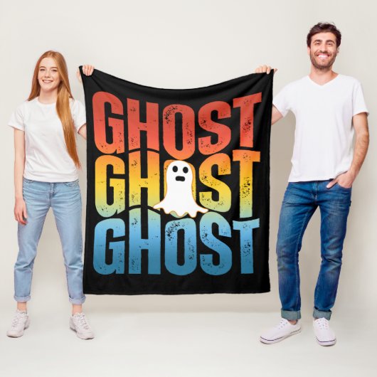 HALLOEEN GHOST GHOST GHOST GHOST FLEECE DEKEN (In situ)