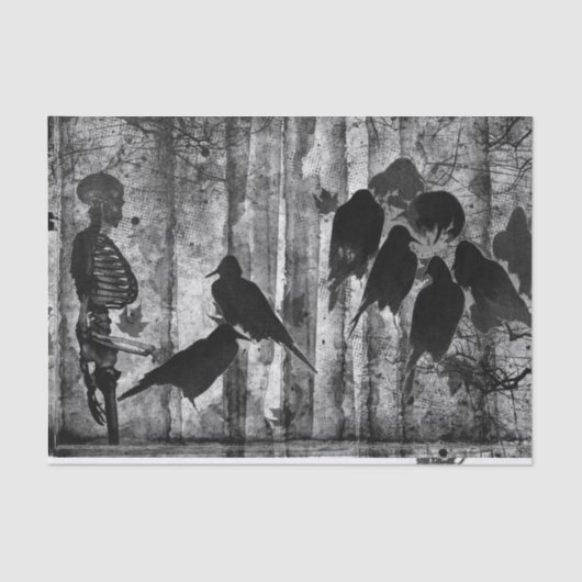 HALLOEEN KROW-weefselpapier Tissuepapier (Voorkant)