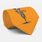 Hallooween Mummy Cartoon Stropdas (Opgerold)