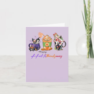 Hallothankmas Sticker met Meerminnen Kaart
