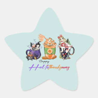 Hallothankmas Sticker met Zeemeerminnen