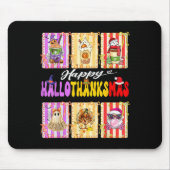Hallothanksmas Cute Turkey Santa Halloween Thanksg Muismat (Voorkant)