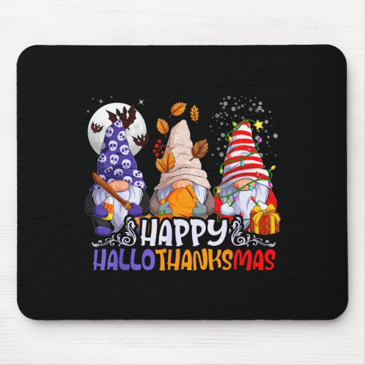 Hallothanksmas Gnomes Halloween Thanksgiving Chris Muismat (Voorkant)