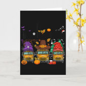 Hallothanksmas Halloween Thanksgiving Christmas Sc Kaart (Gele Bloem)