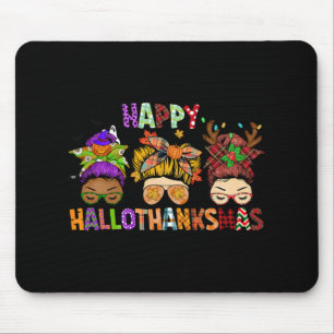 Hallothanksmas Messy Bun Halloween Thanksgiving Xm Muismat