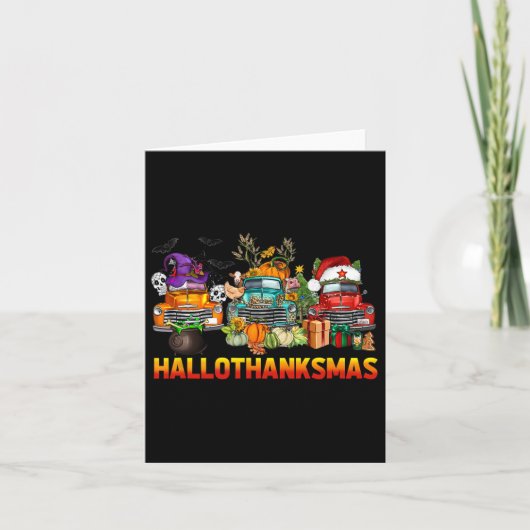 Hallothanksmas Trucks Halloween Thanksgiving Chris Kaart (Voorkant)