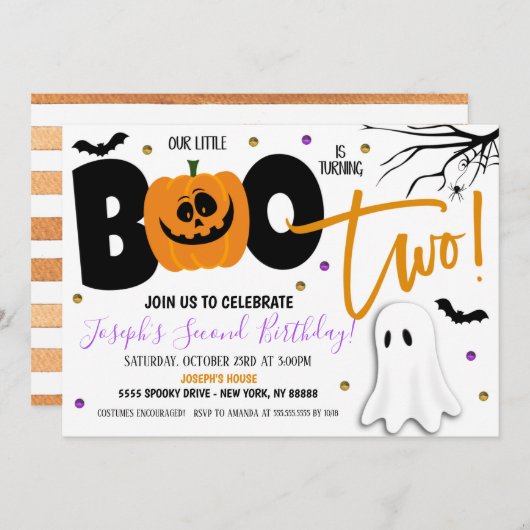 Hallow Birthday Invitation Kaart (Voorkant / Achterkant)