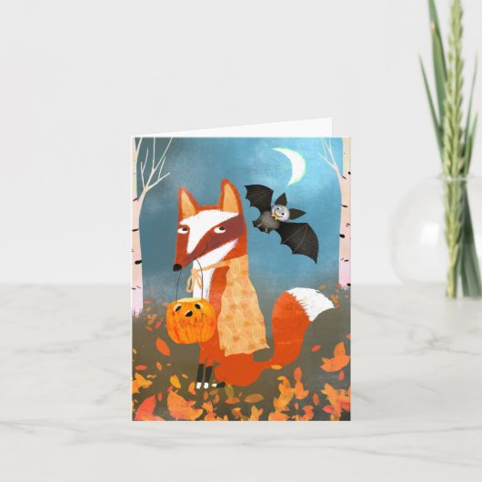 Hallow Fox et Bat Friends BLANK Carte de voeux (Devant)