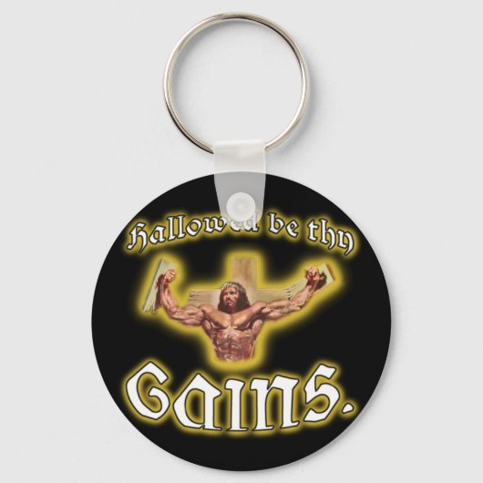 "Hallowbe thy Gains" Sleutelhanger (Voorkant)