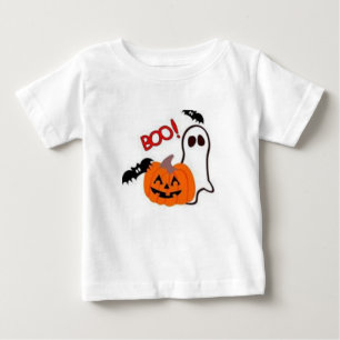 HALLOWEE T SHIRT BOO KIDS HAUT NOIR ET BLANC