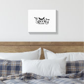 Halloweed Funny Hippie Pumpkin Halloween Canvas Afdruk (Insitu (Slaapkamer))