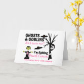 Halloween 1 borstkanker krijger kaart (Gele Bloem)