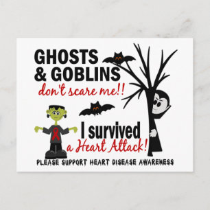 Halloween 1 hartziekte Overleving Briefkaart