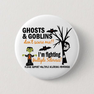 Halloween 1 Multiple Sclerosis Warrior Ronde Button 5,7 Cm