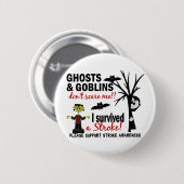 Halloween 1 Stroke Survivor Ronde Button 5,7 Cm (Voorkant /achterkant)