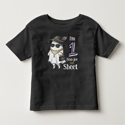 Halloween 1e verjaardag Funny One Boujee Ghost Kinder Shirts (Voorkant)