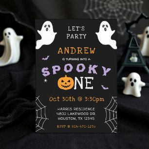 Halloween 1e verjaardag Spooky One Ghost Gothic Kaart
