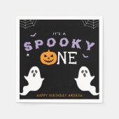 Halloween 1e verjaardag Spooky One Ghost Gothic Servet (Voorkant)