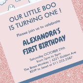 Halloween 1e verjaardag uitnodigingen spookmeisje