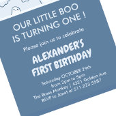 Halloween 1er anniversaire invitation fantôme octo