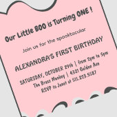 Halloween 1er anniversaire invitation Ghost Little