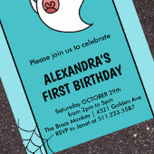 Halloween 1er anniversaire invitation spider web g