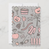 Halloween 1er anniversaire invitations automne cit (Dos)