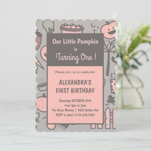 Halloween 1er anniversaire invitations automne cit (Debout devant)