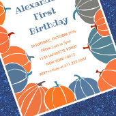 Halloween 1er anniversaire invitations automne gar