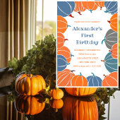 Halloween 1er anniversaire invitations automne gar