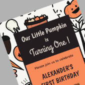 Halloween 1er anniversaire invitations automne oct