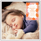 Halloween 1er anniversaire invitations citrouille 