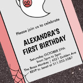 Halloween 1er anniversaire invitations fantôme liv
