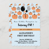 Halloween 1er anniversaire Invitations Octobre Cit (Devant / Derrière)