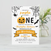 Halloween 1er Anniversaire Petite Invitation Citro (Debout devant)