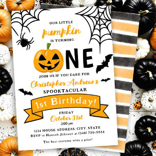 Halloween 1er Anniversaire Petite Invitation Citro