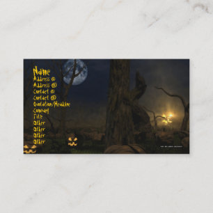 Halloween 2009-template voor visitekaartjes