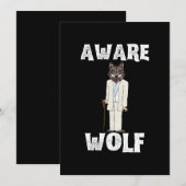 Halloween 2020-shirts Bewust Wolf - Werewolf Grapp Feestdagenkaart (Voorkant / Achterkant)