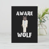 Halloween 2020-shirts Bewust Wolf - Werewolf Grapp Feestdagenkaart (Staand voorkant)
