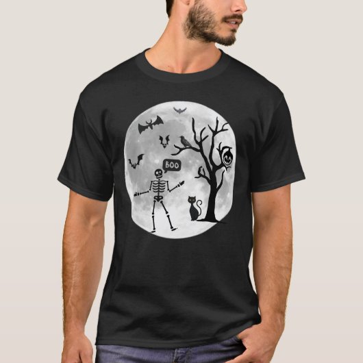 Halloween 2023 vleermuisskelet ontwerp t-shirt (Voorkant)