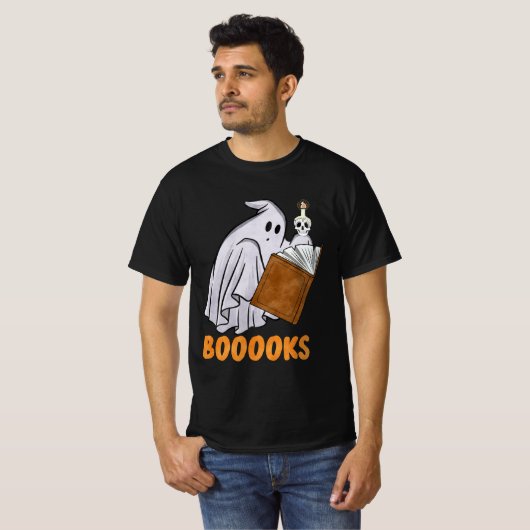 Halloween 2024 : T-shirt un fantôme dans un livre (Devant entier)