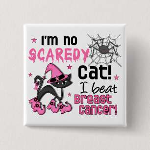 Halloween 2 Borstkanker Overleving Vierkante Button 5,1 Cm