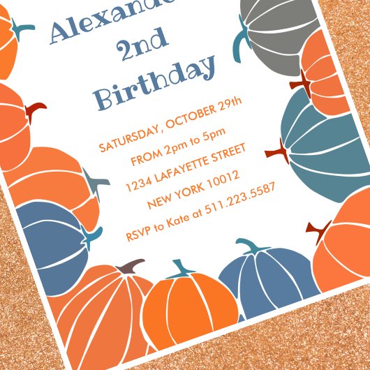 Halloween 2e anniversaire invitations garçon citro